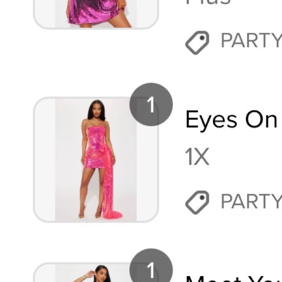 NWT Fashion Nova Eyes On Me Sequin Skirt Set – Pink – Size 1X - Picture 7 of 7